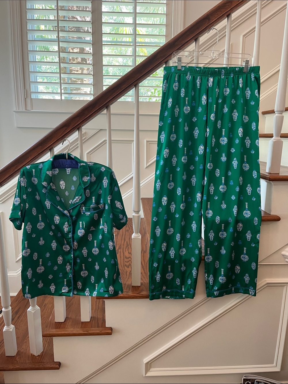 Mary Square Satin Ginger Jar Pajamas